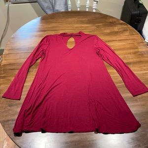 Garnet cotton game day dress